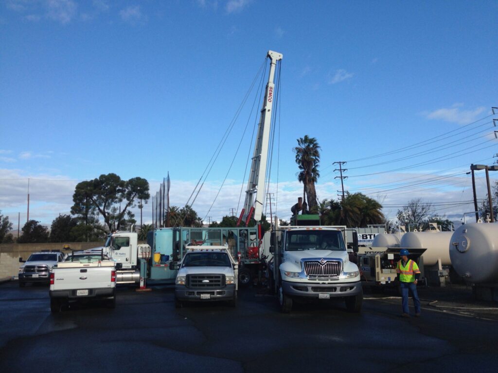 WellJet trucks on site.