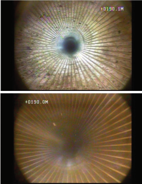 before and after photo of WellJet Rehabilitating Jordanian Phosphate Company's Eshadiya Wellfield