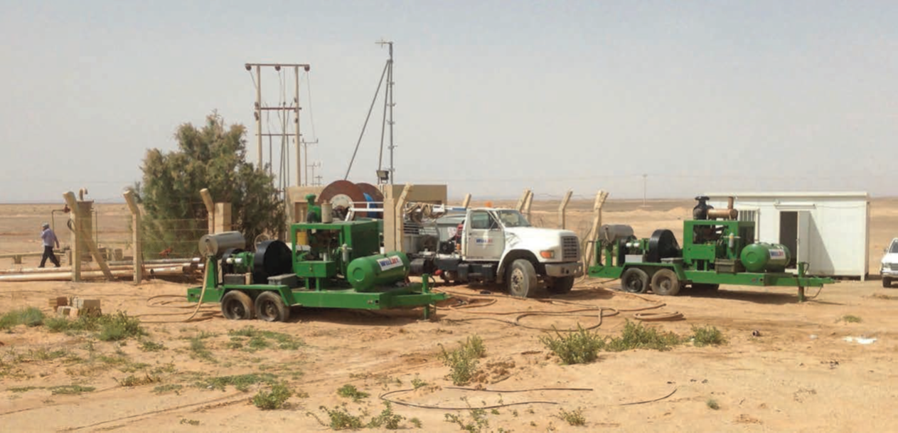 photo of WellJet Rehabilitating Jordanian Phosphate Company's Eshadiya Wellfield