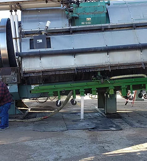 photo of DrumJet high-pressure water cleaning at Santa Paula Asphalt Plant