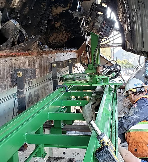 photo of DrumJet high-pressure water cleaning at Santa Paula Asphalt Plant