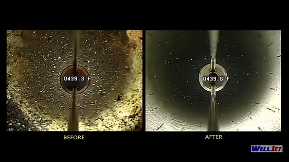 photot WellJet Pre- & Post-Treatment Downhole Comparison from Hydropressure Cleaning, Inc.